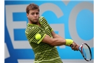 LONDON, ENGLAND - JUNE 07:  Ryan Harrison of the United States in action during a qualifying match ahead of the AEGON Championships at Queens Club on June 7, 2014 in London, England.  (Photo by Jan Kruger/Getty Images)